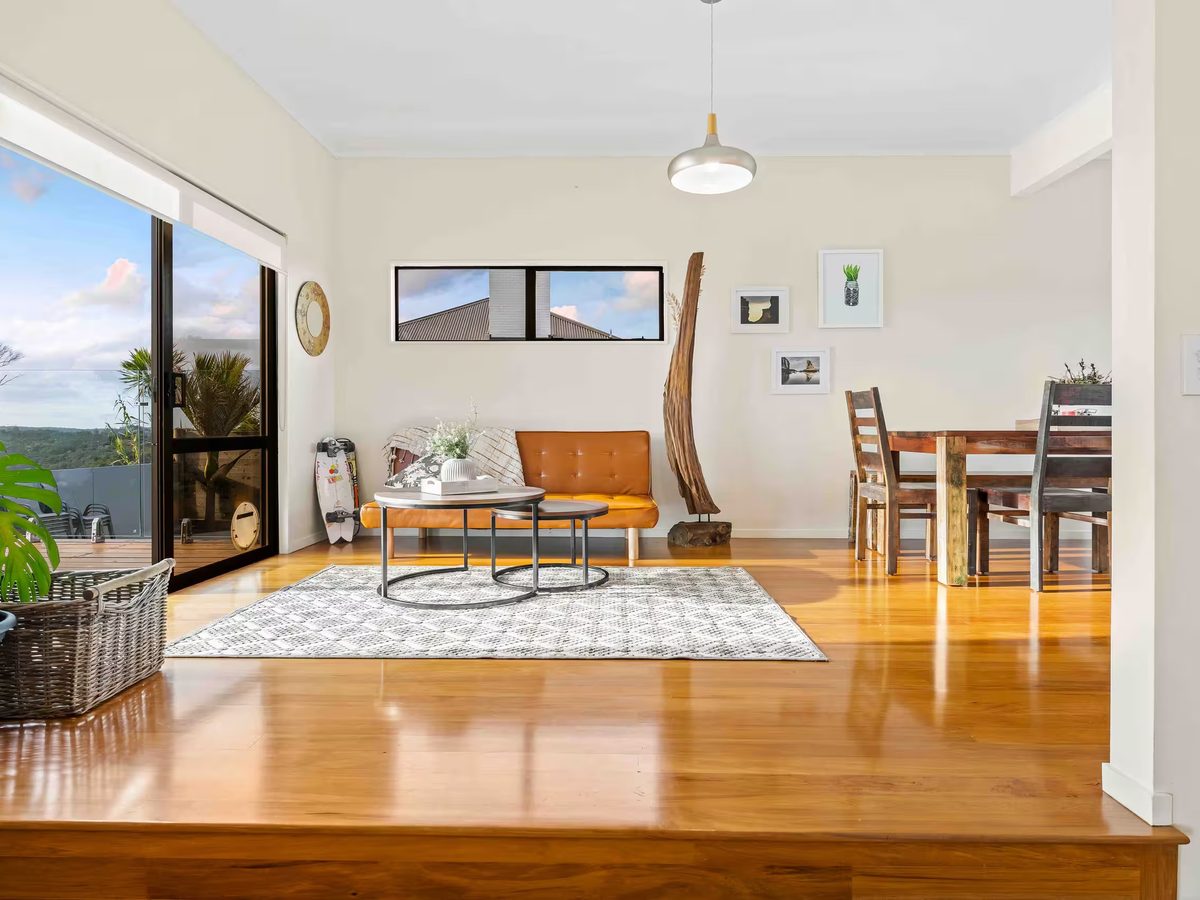 Living room after editing: brighter, warmer light and truer colour